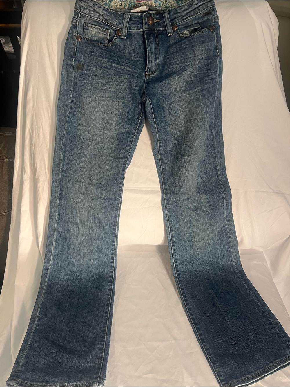 For Joseph Royal Jeans 27 Y2K Low Rise Bootcut Flare Paisley